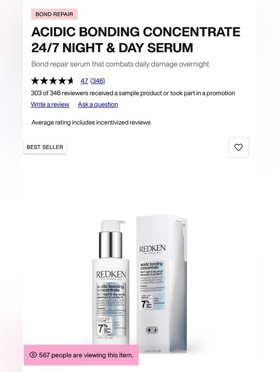 Redken Other - NWT Redken ACIDIC BONDING CONCENTRATE 24/7 NIGHT & DAY SERUM